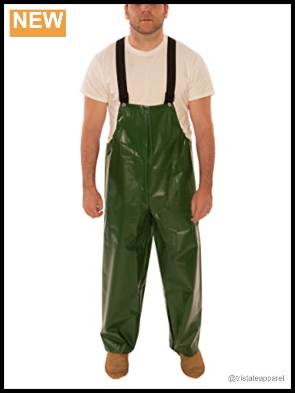 Waterproof Nylon Work Overalls Therm-O-Rad Sealed Seams Snap Lock Suspenders